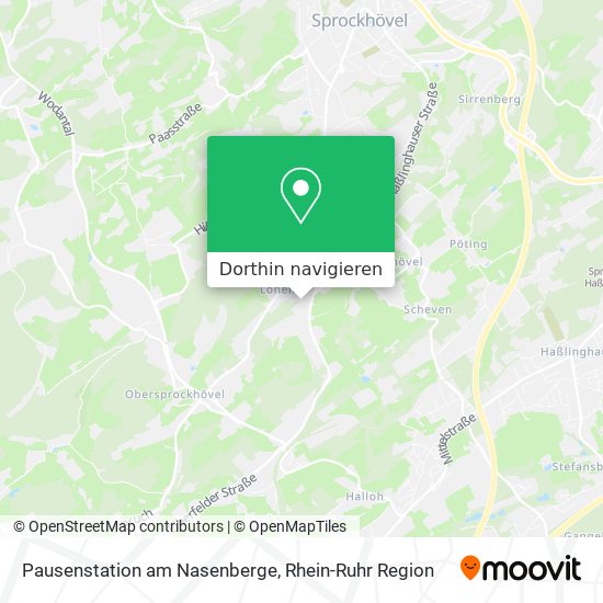 Pausenstation am Nasenberge Karte