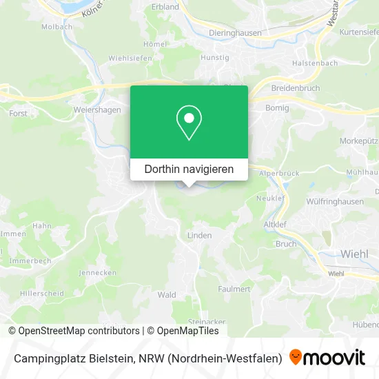 Campingplatz Bielstein Karte