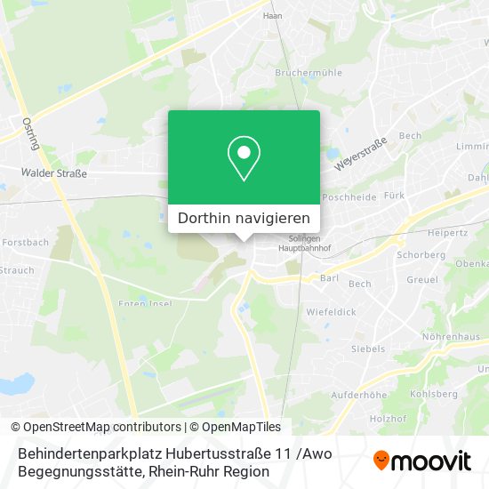 Behindertenparkplatz Hubertusstraße 11 /Awo Begegnungsstätte Karte