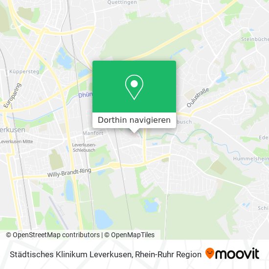 Städtisches Klinikum Leverkusen Karte