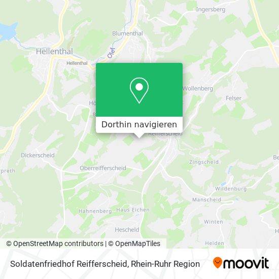 Soldatenfriedhof Reifferscheid Karte