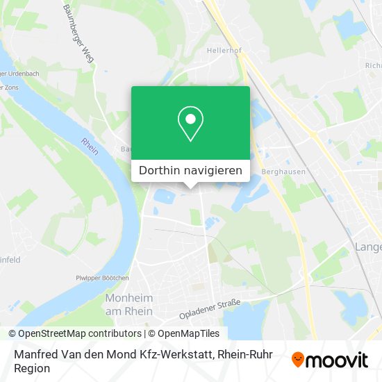 Manfred Van den Mond Kfz-Werkstatt Karte
