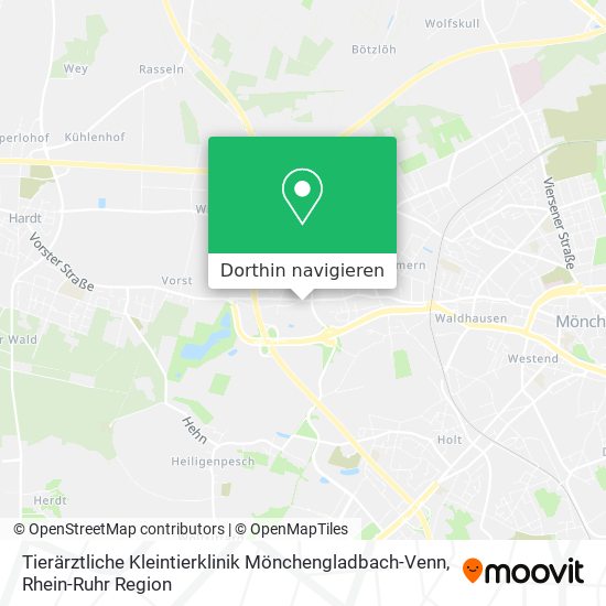 Tierärztliche Kleintierklinik Mönchengladbach-Venn Karte