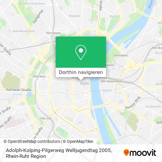 Adolph-Kolping-Pilgerweg Weltjugendtag 2005 Karte
