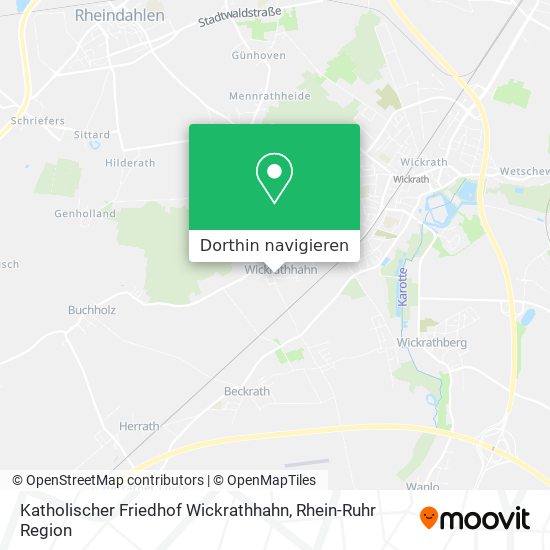 Katholischer Friedhof Wickrathhahn Karte