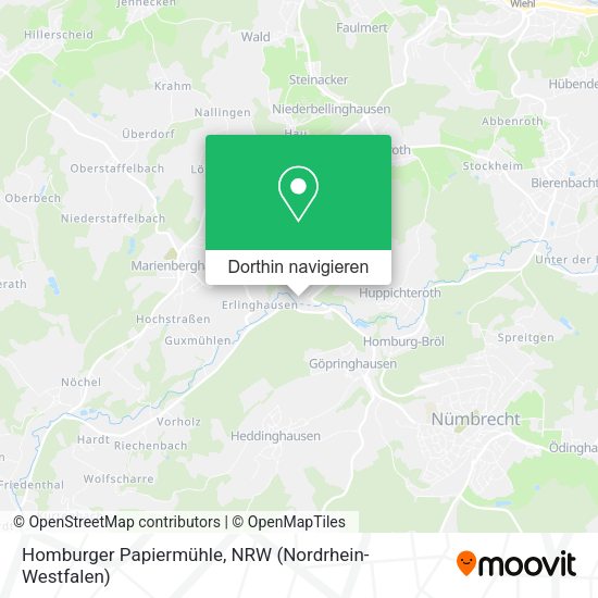 Homburger Papiermühle Karte