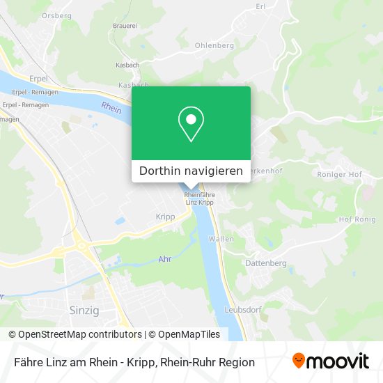 Fähre Linz am Rhein - Kripp Karte