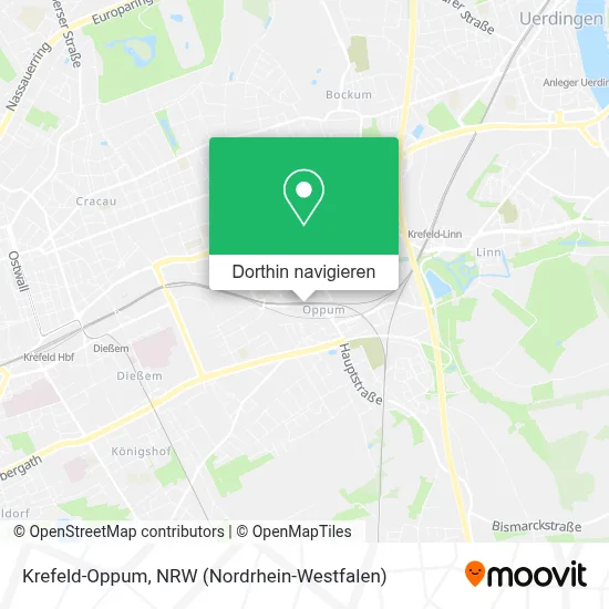 Krefeld-Oppum Karte