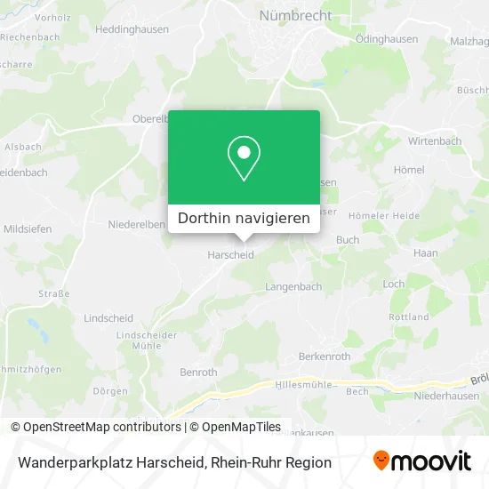 Wanderparkplatz Harscheid Karte