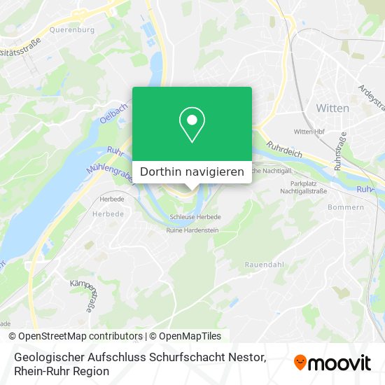 Geologischer Aufschluss Schurfschacht Nestor Karte
