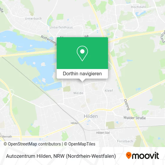 Autozentrum Hilden Karte