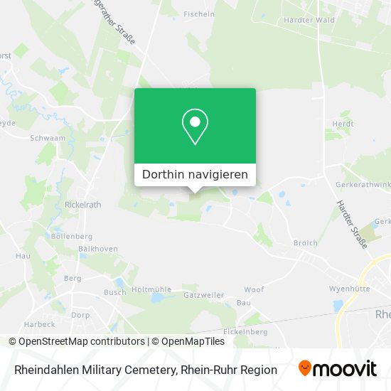 Rheindahlen Military Cemetery Karte