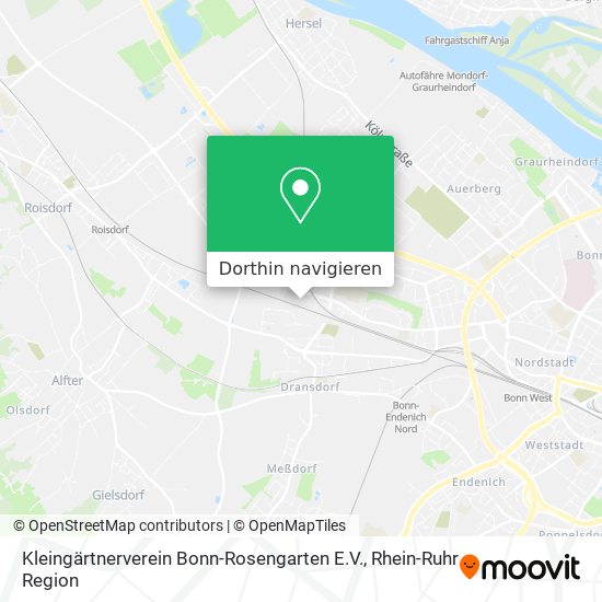 Kleingärtnerverein Bonn-Rosengarten E.V. Karte
