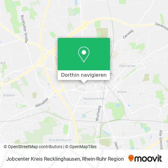 Jobcenter Kreis Recklinghausen Karte