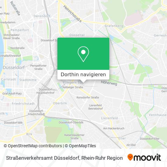 Straßenverkehrsamt Düsseldorf Karte