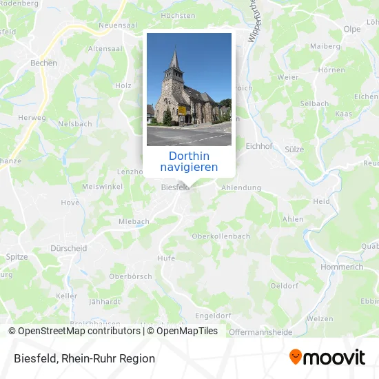 Biesfeld Karte