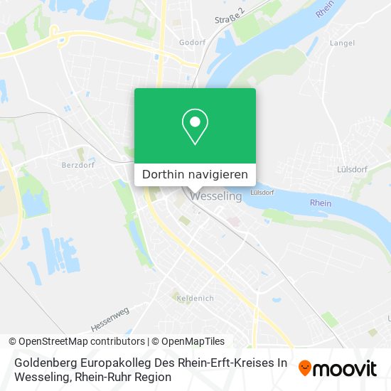 Goldenberg Europakolleg Des Rhein-Erft-Kreises In Wesseling Karte