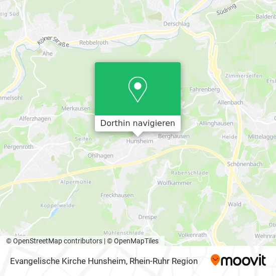 Evangelische Kirche Hunsheim Karte