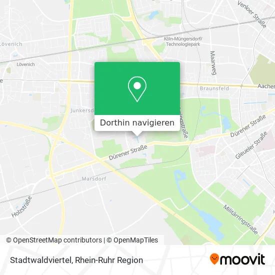 Stadtwaldviertel Karte