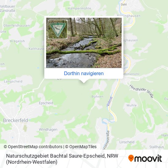 Naturschutzgebiet Bachtal Saure-Epscheid Karte