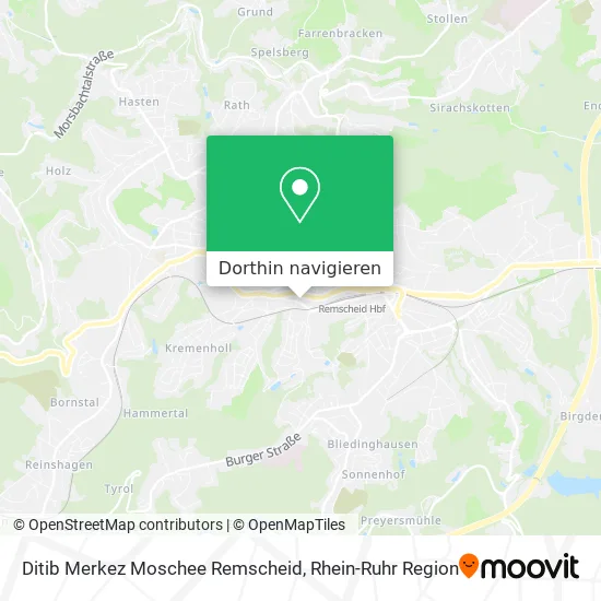 Ditib Merkez Moschee Remscheid Karte