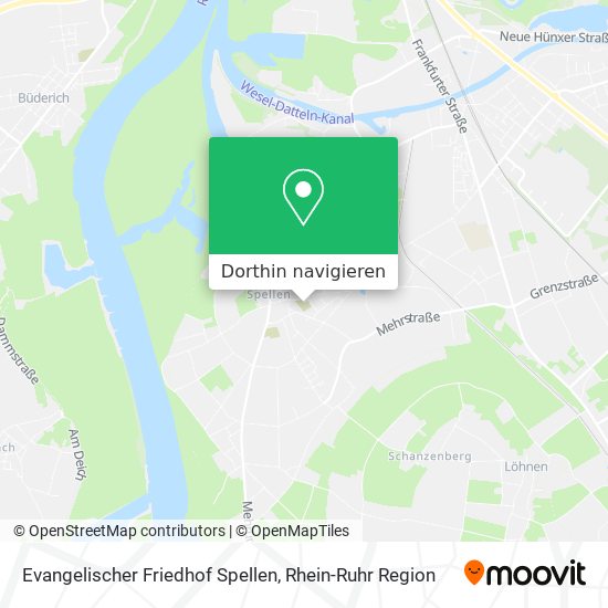 Evangelischer Friedhof Spellen Karte