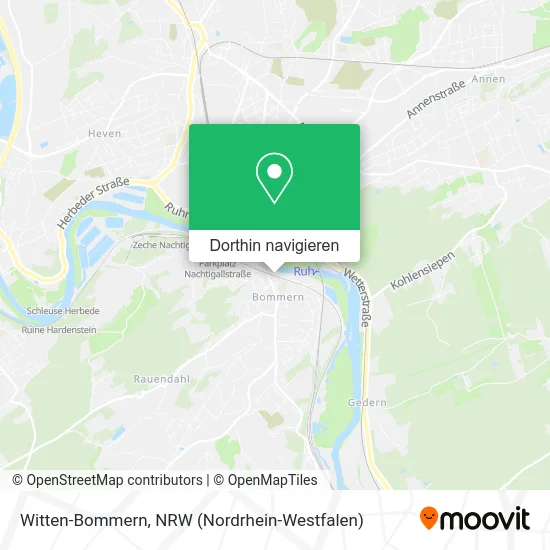 Witten-Bommern Karte