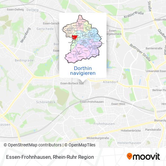 Essen-Frohnhausen Karte