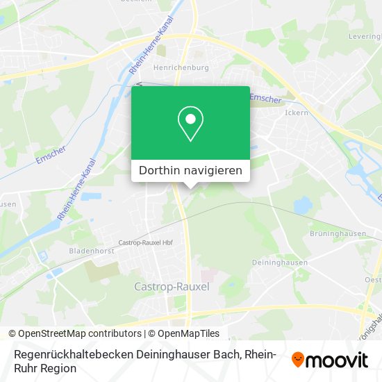 Regenrückhaltebecken Deininghauser Bach Karte
