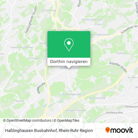 Haßlinghausen Busbahnhof Karte
