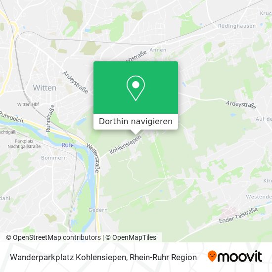 Wanderparkplatz Kohlensiepen Karte