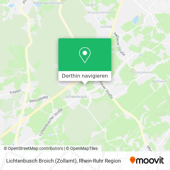 Lichtenbusch Broich (Zollamt) Karte