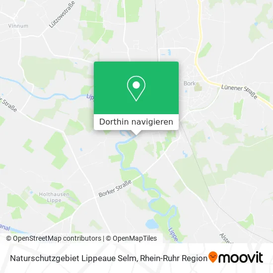 Naturschutzgebiet Lippeaue Selm Karte