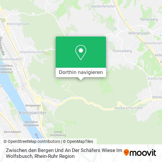Zwischen den Bergen Und An Der Schäfers Wiese Im Wolfsbusch Karte