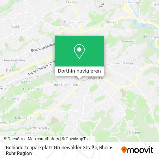 Behindertenparkplatz Grünewalder Straße Karte