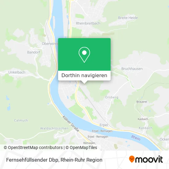 Fernsehfüllsender Dbp Karte