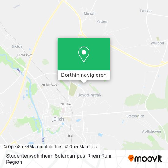 Studentenwohnheim Solarcampus Karte