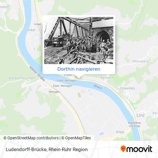 Ludendorff-Brücke Karte