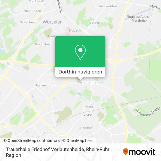Trauerhalle Friedhof Verlautenheide Karte
