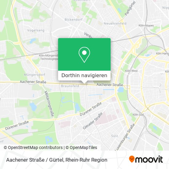 Aachener Straße / Gürtel Karte