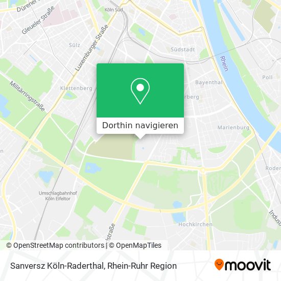 Sanversz Köln-Raderthal Karte