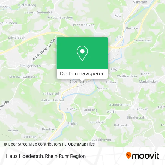 Haus Hoederath Karte