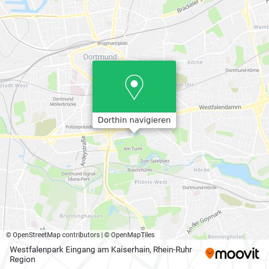 Westfalenpark Eingang am Kaiserhain Karte