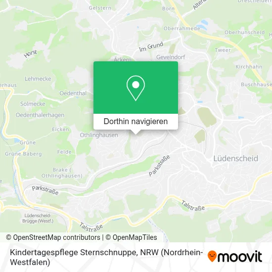 Kindertagespflege Sternschnuppe Karte