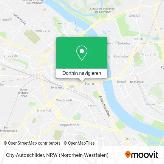 City-Autoschilder Karte