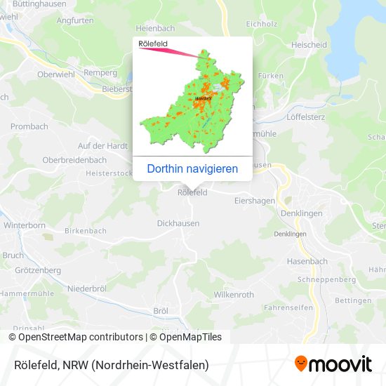 Rölefeld Karte