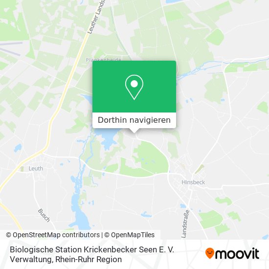 Biologische Station Krickenbecker Seen E. V. Verwaltung Karte