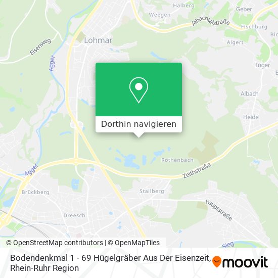 Bodendenkmal 1 - 69 Hügelgräber Aus Der Eisenzeit Karte