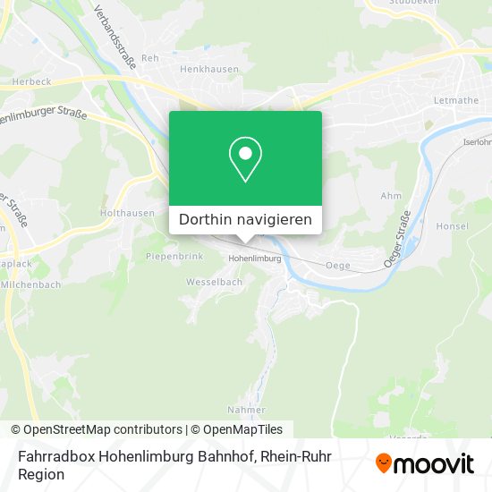 Fahrradbox Hohenlimburg Bahnhof Karte
