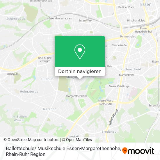 Ballettschule/ Musikschule Essen-Margarethenhöhe Karte